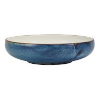 Aqua Blue Terra Porcelain Two Tone Coupe Bowl